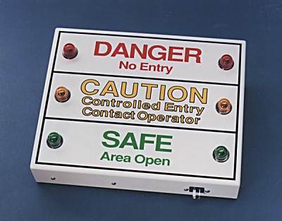 CAL-AV Los Alamos Version Illuminated Laser Warning Sign